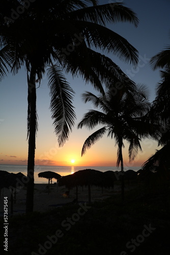 Afterglow at Playa Santa Lucia, Cuba Caribbean