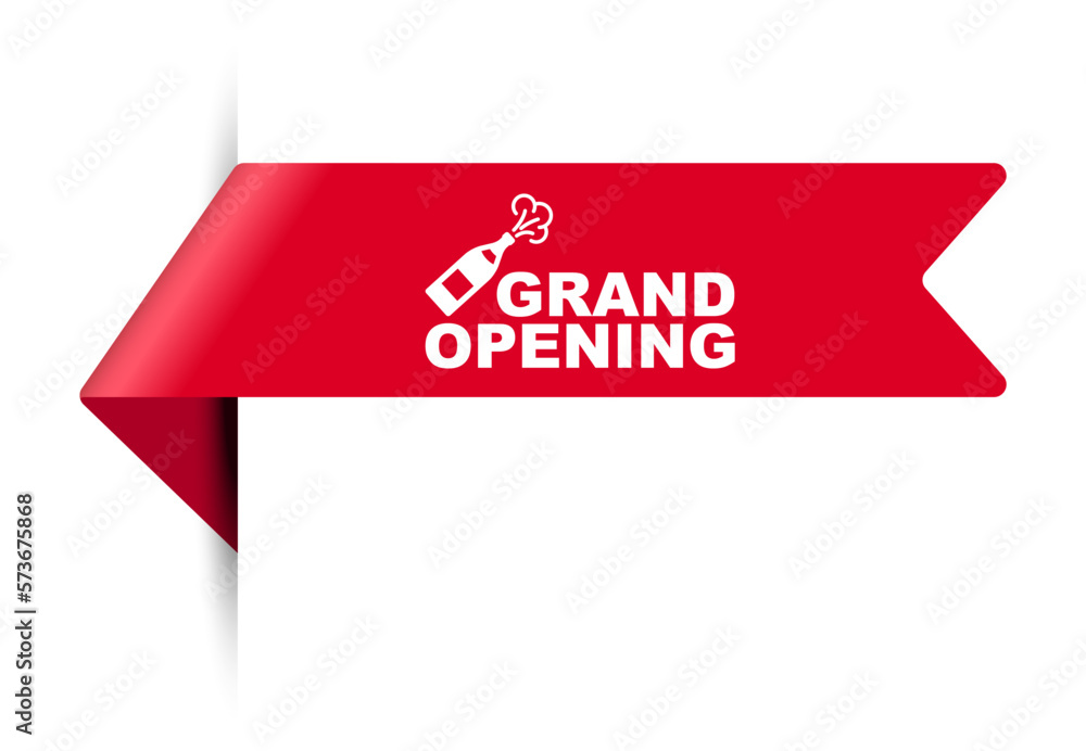 red vector illustration banner grand opening red vector illustration banner grand opening