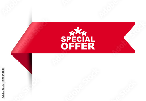 red vector illustration banner special offer