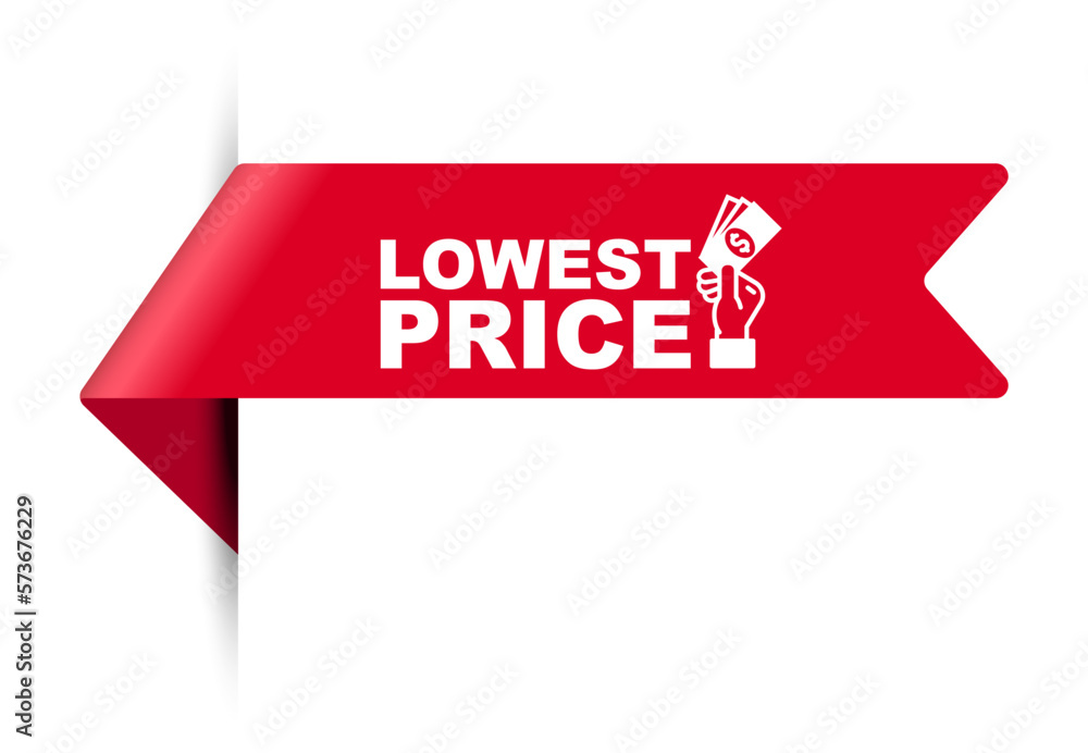 red vector illustration banner lowest price red vector illustration banner lowest price
