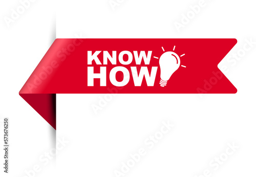 red vector illustration banner know how
