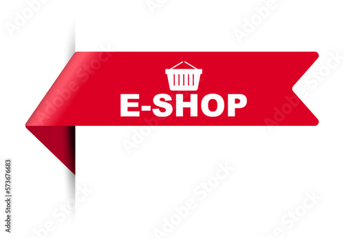 red vector illustration banner eshop