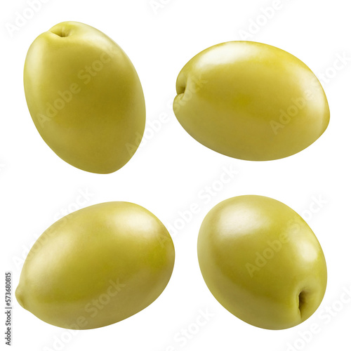 Set of delicious olives cut out