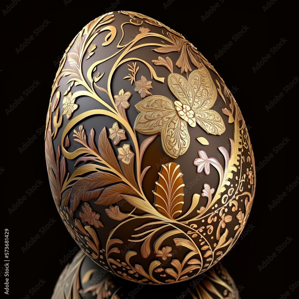 Easter liver in the shape of a rabbit with a very beautiful design. Slim style. Easter style. Religious holiday. Generative art. Easter liver in the shape of a rabbit with a very beautiful design. Slim style. Easter style. Religious holiday. Generative art.