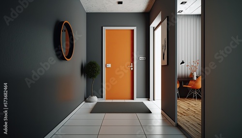 interior  modern door with simple designed