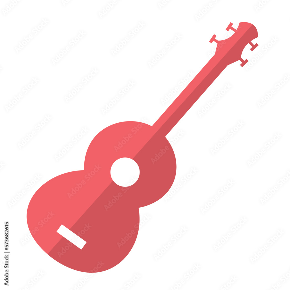 Isolated silhouette of a guitar musical instrument icon Vector Isolated silhouette of a guitar musical instrument icon Vector
