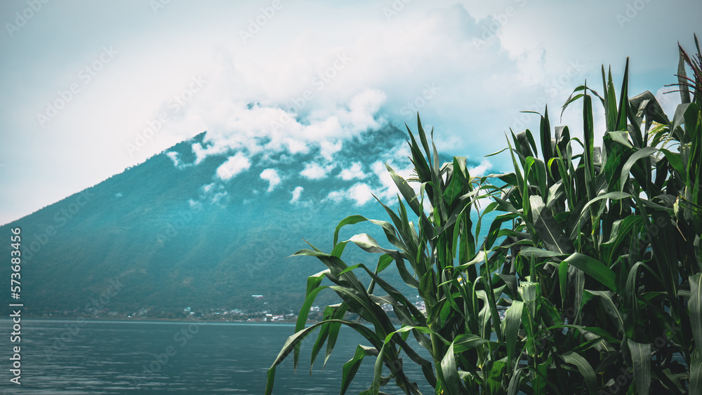 San Pedro volcano on Lake Atitlan San Pedro volcano on Lake Atitlan
