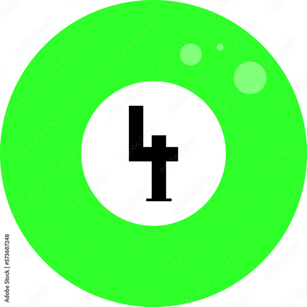 Obraz premium pool ball design illustration isolated on transparent background