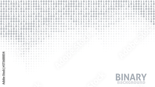 Digital background with binary code by ones and zeros