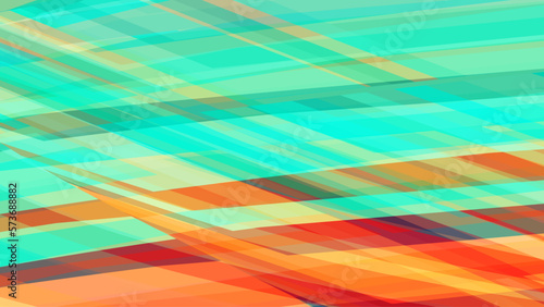 Abstract artistic vibrant background with turquoise and orange stripes