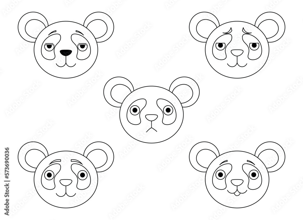 panda vector design illustration isolated on white background