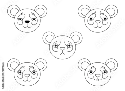 panda vector design illustration isolated on white background