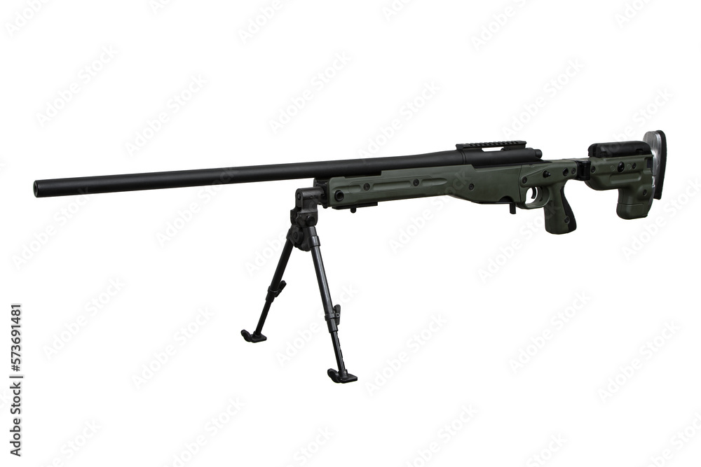 Modern bolt carbine isolated on white background. Weapons for sports, hunting and self-defense. Modern bolt carbine isolated on white background. Weapons for sports, hunting and self-defense.