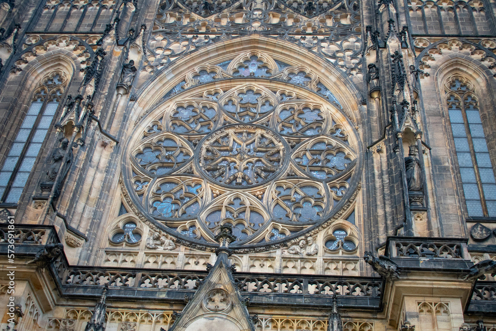 Metropolitan Cathedral of Saints Vitus Wenceslaus and Adalbert. seat of Archbishop of Prague. Roman Catholic Cathedral in Prague, Czech Republic  