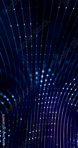 Vertical abstract Technology background with connected dots. connection uploading information.