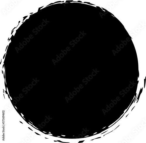 circle paint stroke grunge design illustration isolated on transparent background 