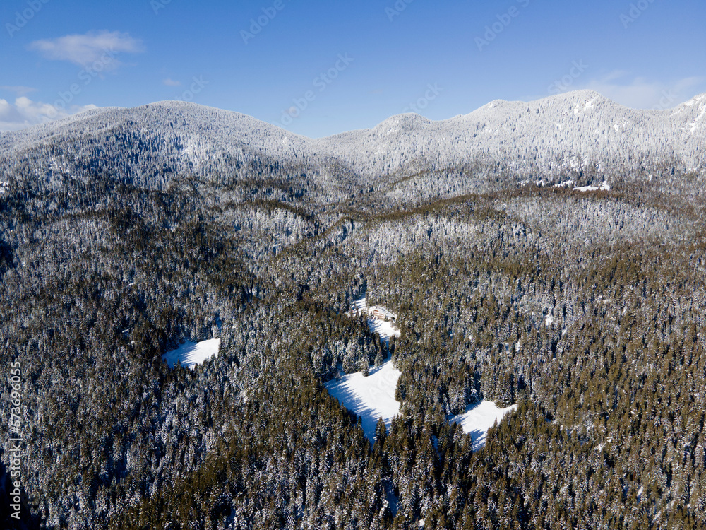 Aerial view of Rhodope Mountains near Persenk peak, Bulgaria Aerial view of Rhodope Mountains near Persenk peak, Bulgaria