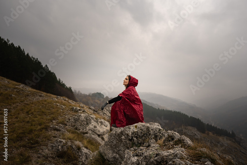 Little red riding hood hiking