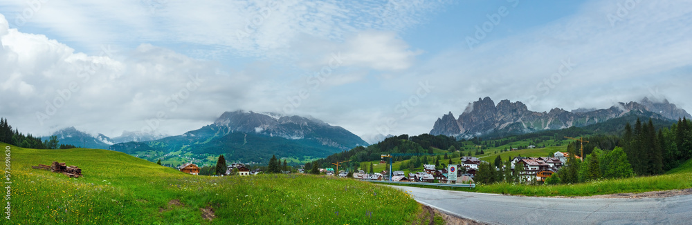 Dolomites mountain country summer view