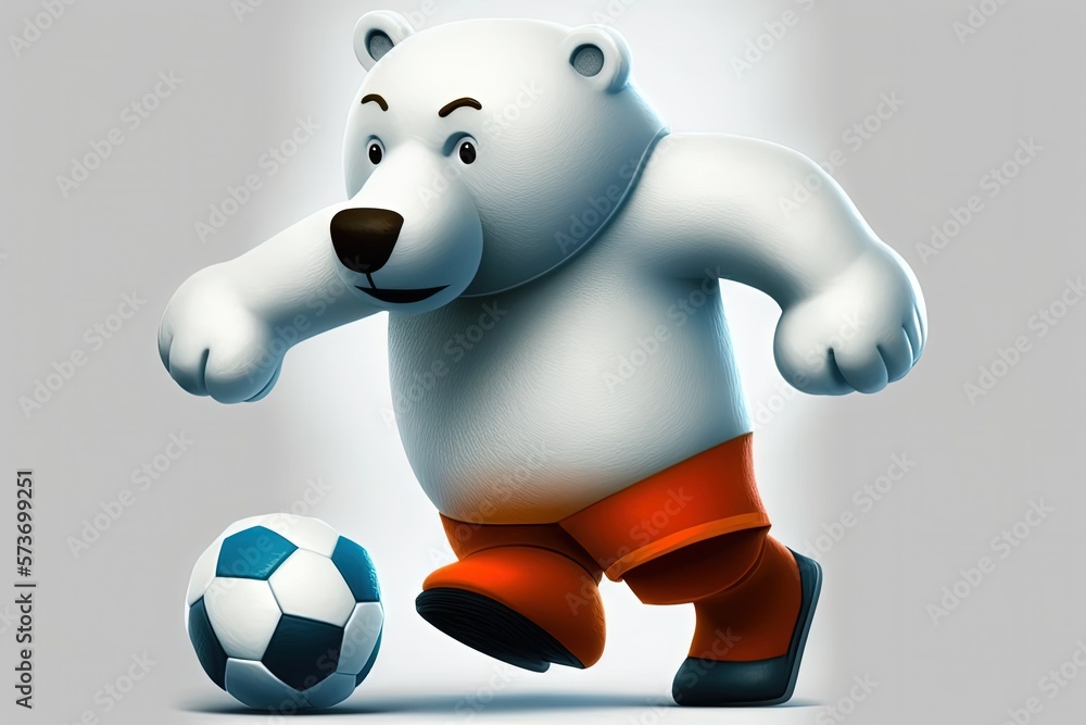the phrase kick off alongside a cartoon bear dressed as a soccer player. Generative AI the phrase kick off alongside a cartoon bear dressed as a soccer player. Generative AI