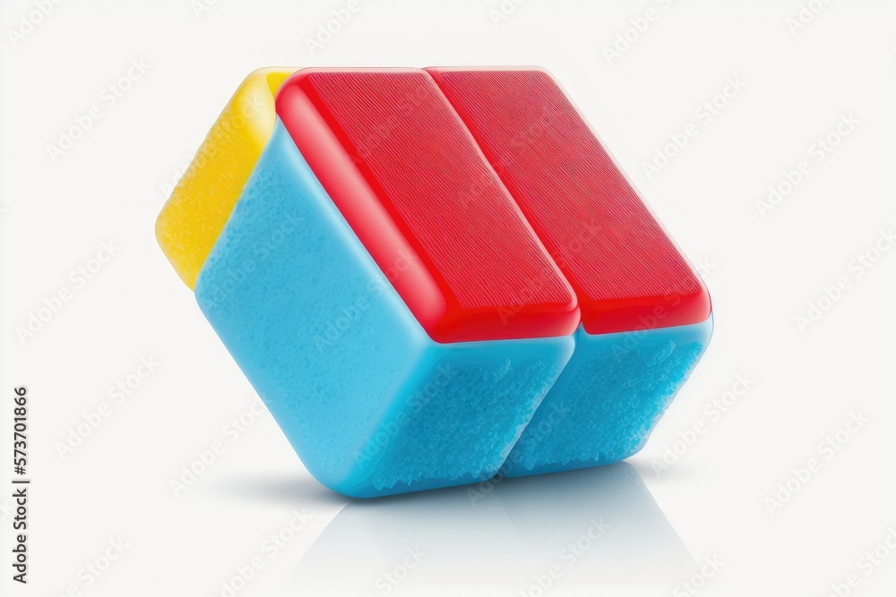Colorful square candy shape Isolated on a white background, colorful candy tablets. Position of prominence. Generative AI Colorful square candy shape Isolated on a white background, colorful candy tablets. Position of prominence. Generative AI