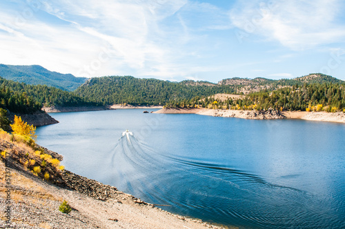 Boat on gross reservoir colorado 
