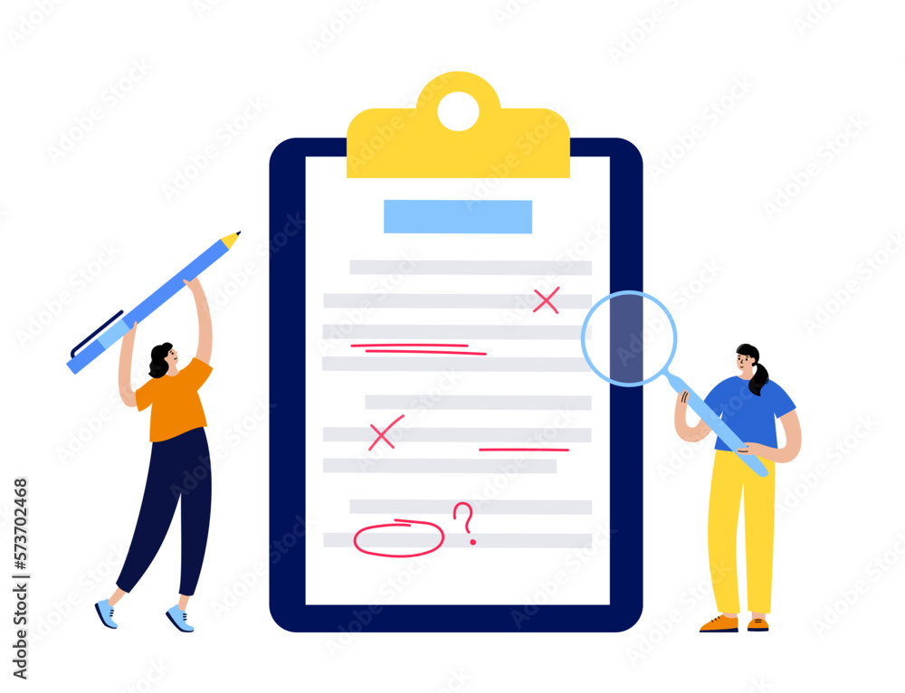 Proofreading cartoon character Proofreading cartoon character