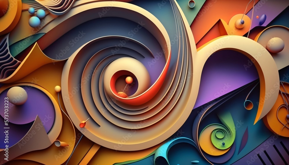 modern abstract multicolor music background,  generative ai