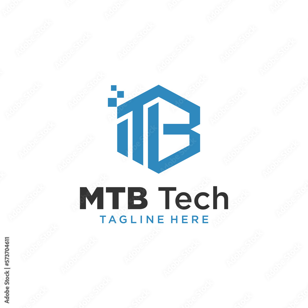 Letter MTB Technology Logo Design Letter MTB Technology Logo Design