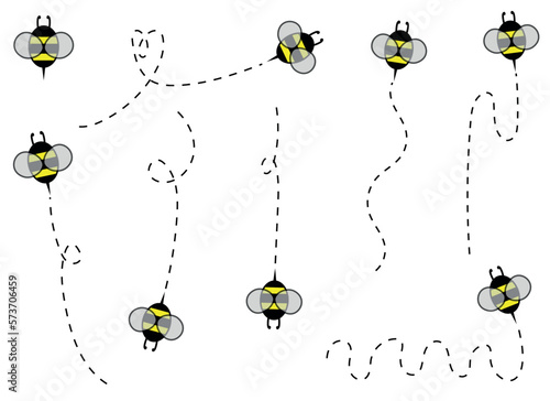 bee trail vector design illustration isolated on white background 