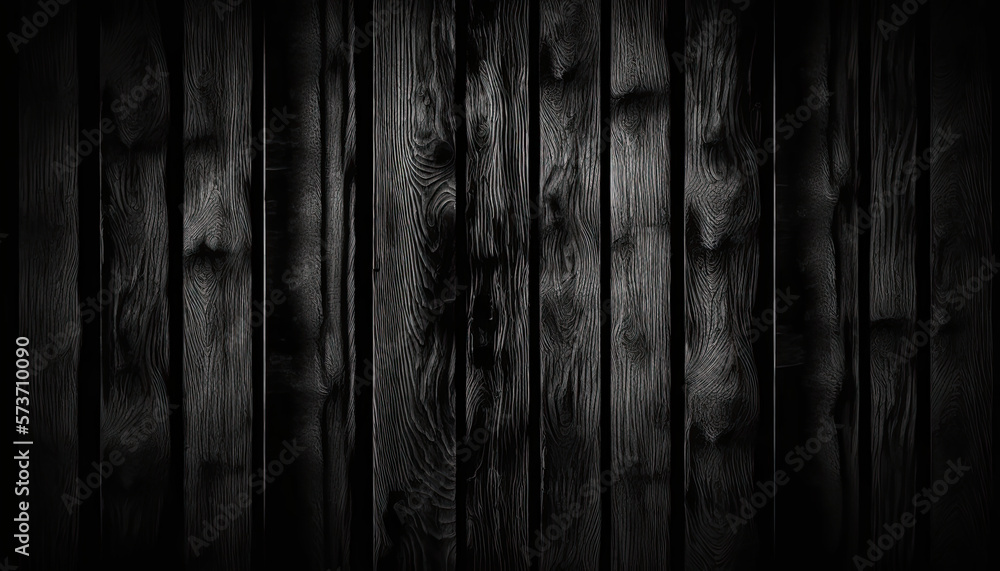 Background black wood texture created with generative AI Background black wood texture created with generative AI