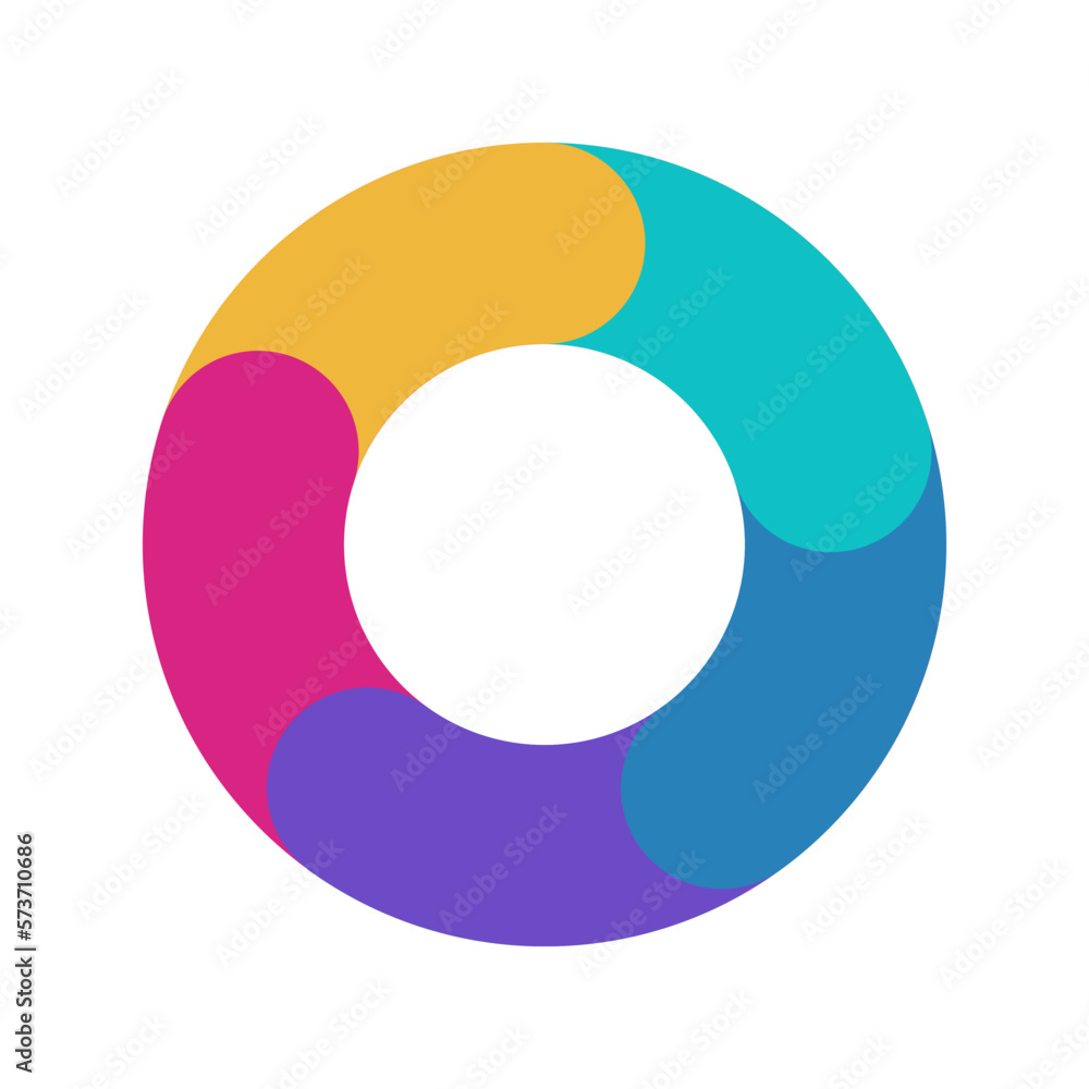 Five Steps Circle Infographic Chart Five Steps Circle Infographic Chart