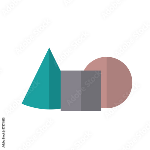 Free Download Isolated colored geometric figures toy icon Vector - GFXLoad