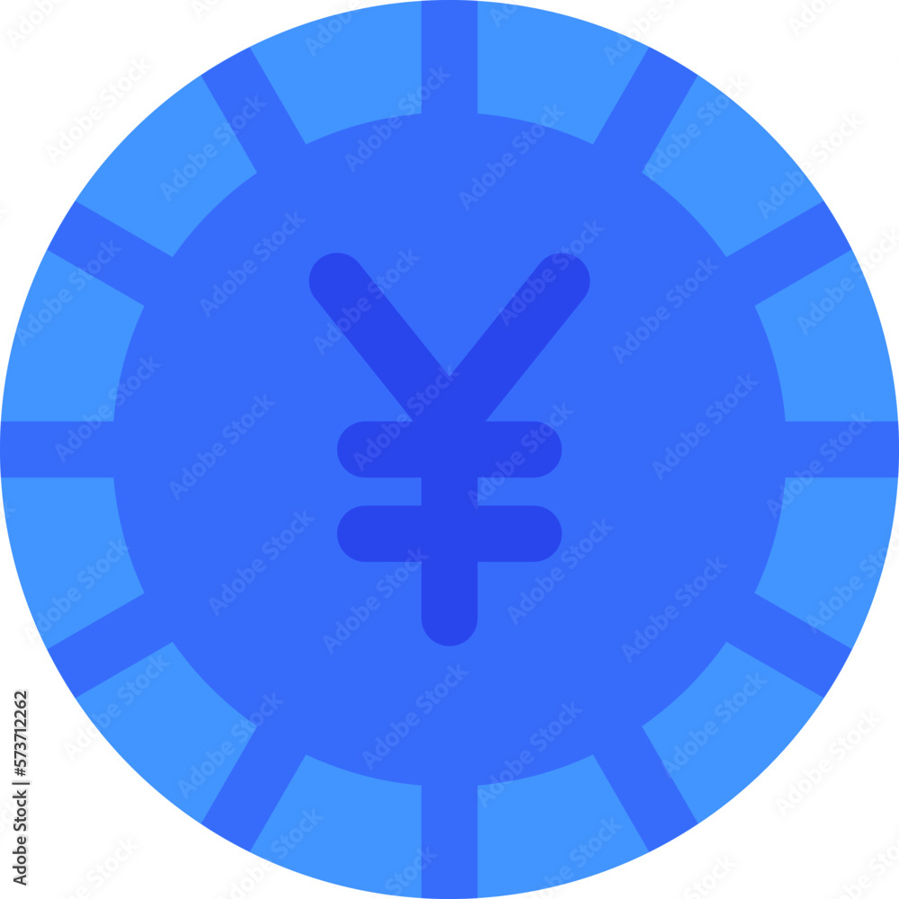 Obraz premium coin yen icon