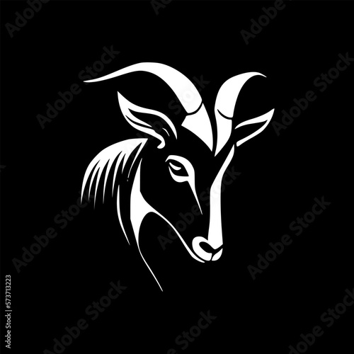 Goat - Minimalist and Flat Logo - Vector illustration © CreativeOasis
