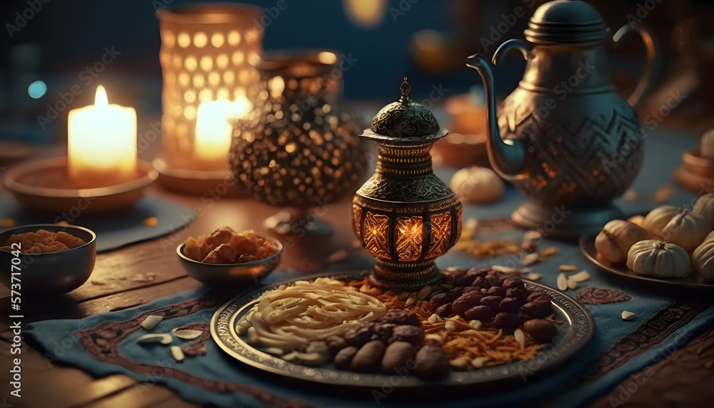 Ramadan_food_banner. Generative AI