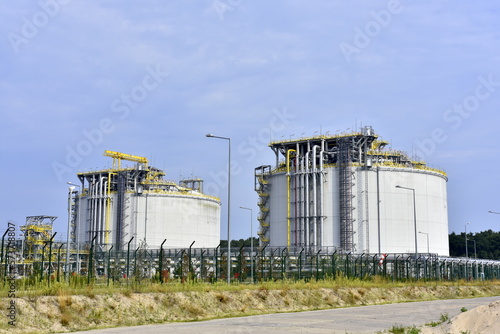 Obraz na płótnie Terminal LNG, magazyn gazu ziemnego, Gazoport Świnoujście w salonie