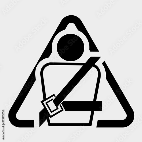 PPE Icon.Wearing a seat belt Symbol Sign Isolate On White Background,Vector Illustration EPS.10