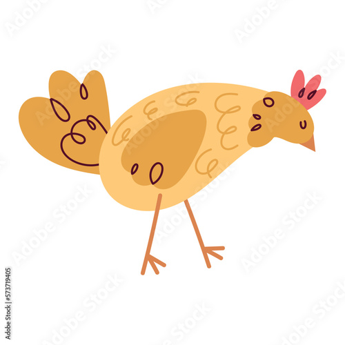 cute hen farm animal
