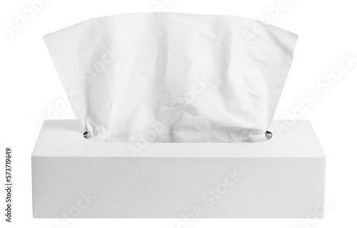 Foto White tissue box cut out