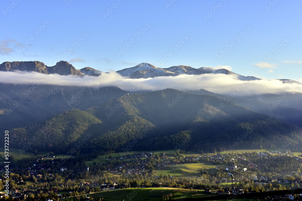 Fototapeta Tatry, góry, Zakopane, panorama, TPN, Park, poranek, lato, 