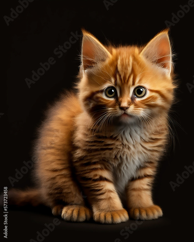 portrait of a cat, kitten, AI