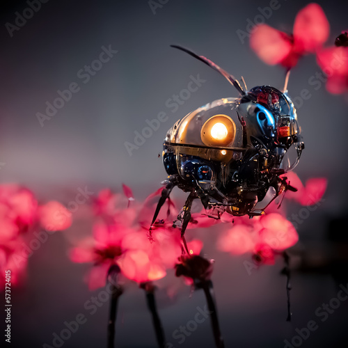 Tiny cyborg robot bug