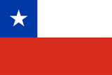 Chile flag wave isolated on png or transparent background
