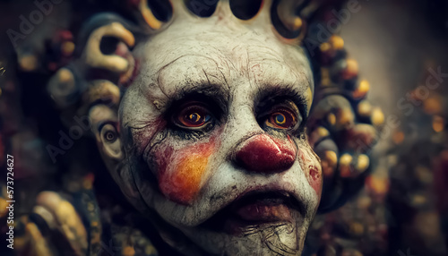 spooky clown very scary