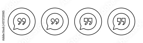 Quote icon vector for web and mobile app. Quotation mark sign and symbol