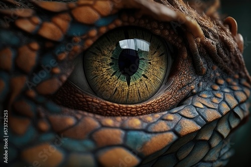 Jurassic animals' rudimentary eyes. Generative AI