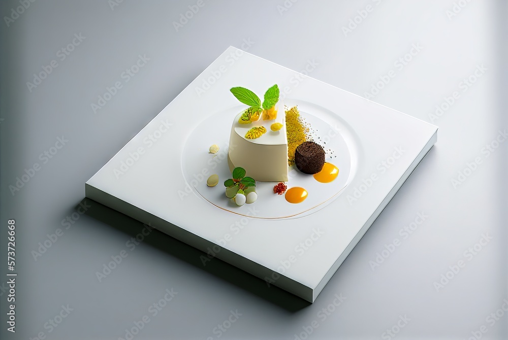 Beautiful and tasty food on a plate. AI Beautiful and tasty food on a plate. AI