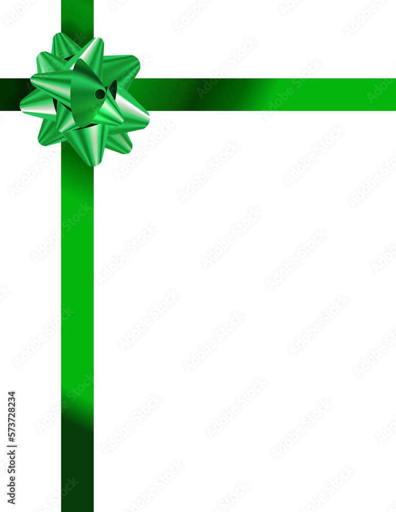 Transparent Christmas Present and Green Ribbon and Bow Background Transparent Christmas Present and Green Ribbon and Bow Background