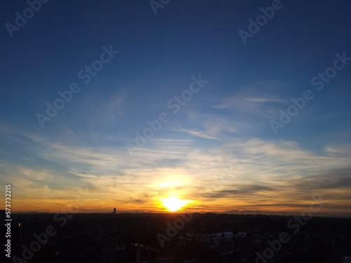 Sunset in the city